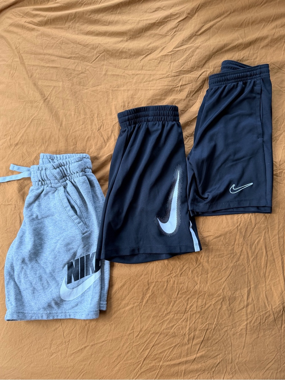 Nike Kids Black & Gray Athletic Shorts Pack